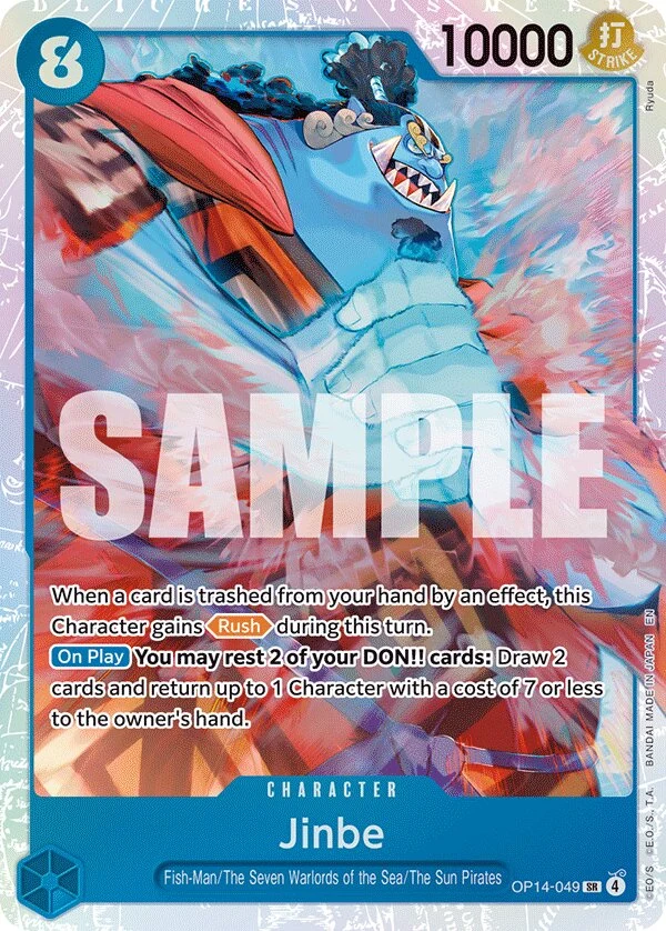 Carte One Piece anglaise Jinbe OP14-049 SR