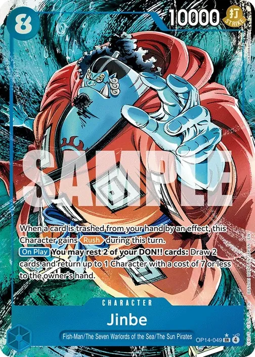 Carte One Piece anglaise OP14-049 Jinbe (version 2)