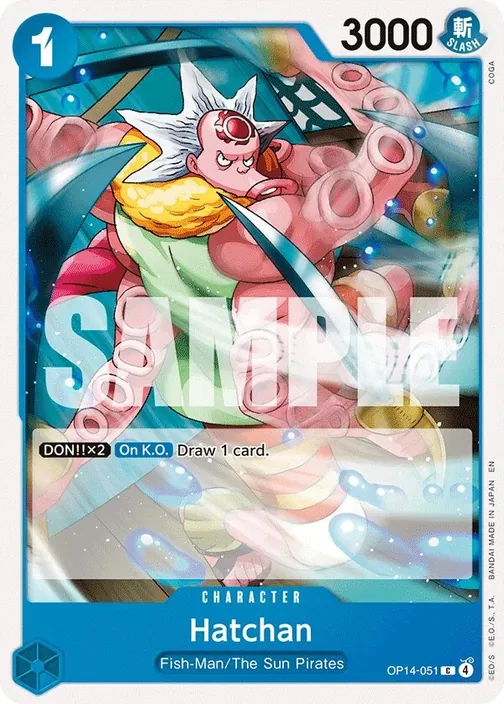 Carte One Piece anglaise OP14-051 Hatchan