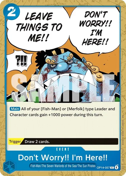 Carte One Piece anglaise OP14-057 Don't Worry!! I'm Here!!