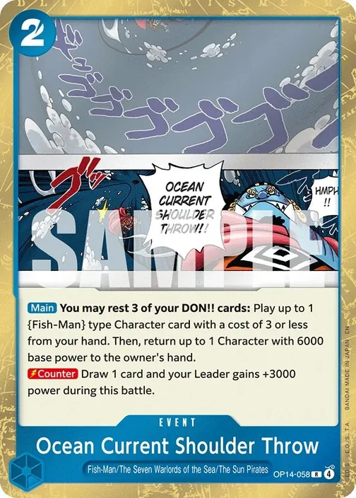 Carte One Piece anglaise OP14-058 Ocean Current Shoulder Throw
