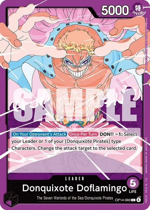 Carte One Piece anglaise OP14-060 Donquixote Doflamingo