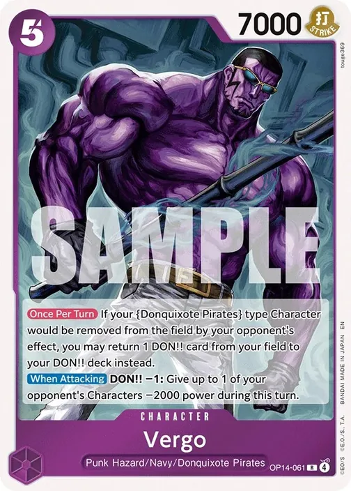 Carte One Piece anglaise OP14-061 Vergo