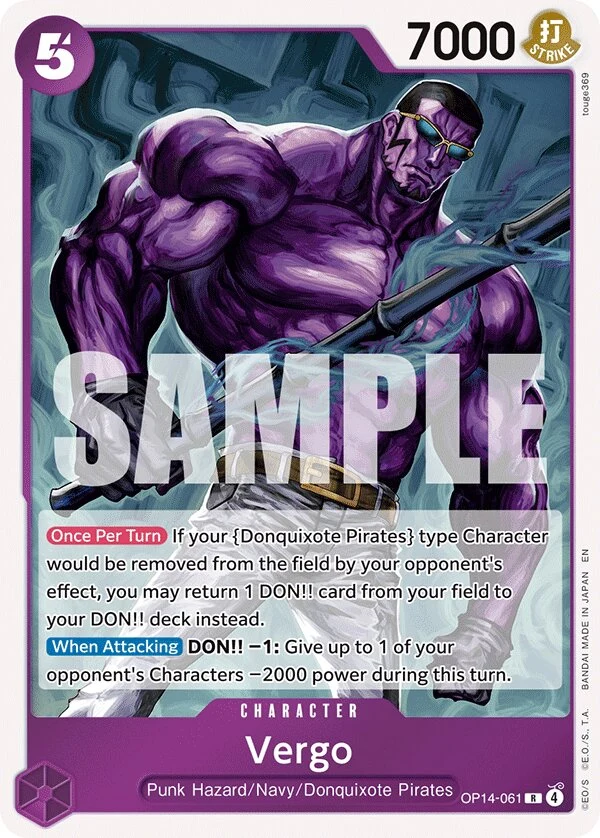 Carte One Piece anglaise Vergo OP14-061 R