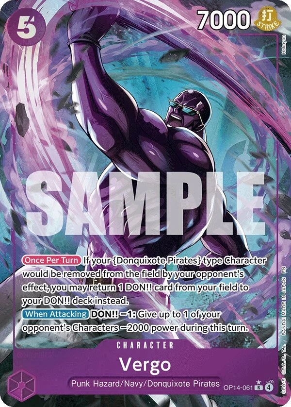 Carte One Piece anglaise Vergo OP14-061 R