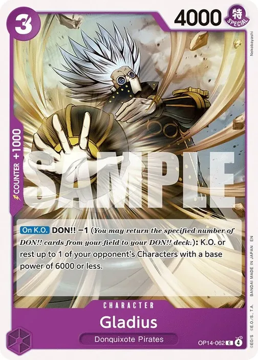 Carte One Piece anglaise OP14-062 Gladius