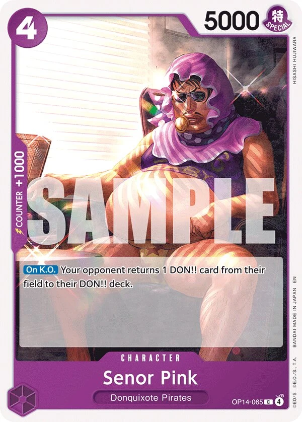Carte One Piece anglaise Senor Pink OP14-065 C