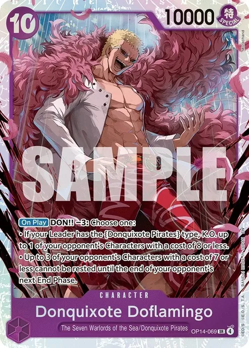 Carte One Piece anglaise OP14-069 Donquixote Doflamingo