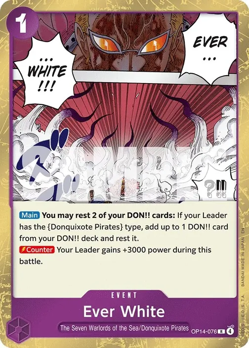 Carte One Piece anglaise OP14-076 Ever White