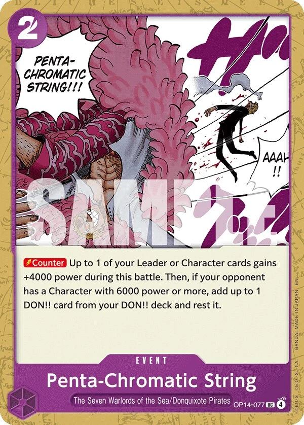 Carte One Piece anglaise Penta-Chromatic String OP14-077 UC