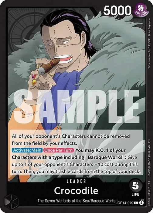 Carte One Piece anglaise OP14-079 Crocodile