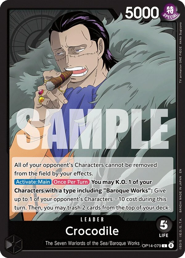 Carte One Piece anglaise Crocodile OP14-079 L