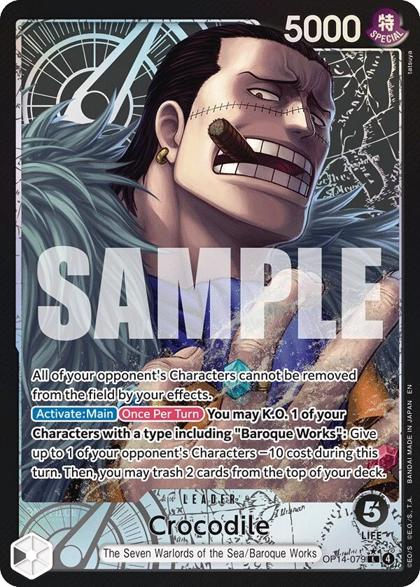 Carte One Piece anglaise Crocodile OP14-079 L