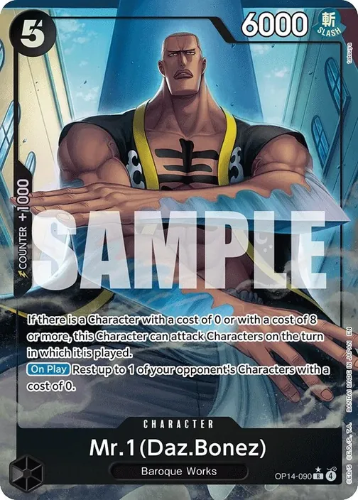 Carte One Piece anglaise OP14-090 Mr.1(Daz.Bonez) (version 2)