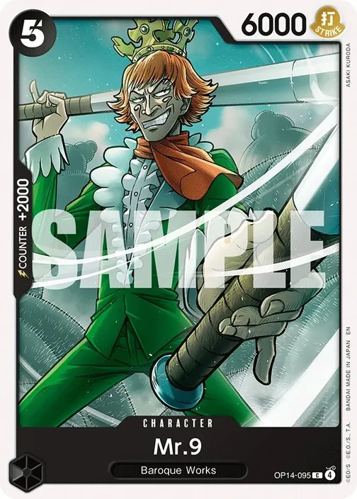 Carte One Piece anglaise OP14-095 Mr.9