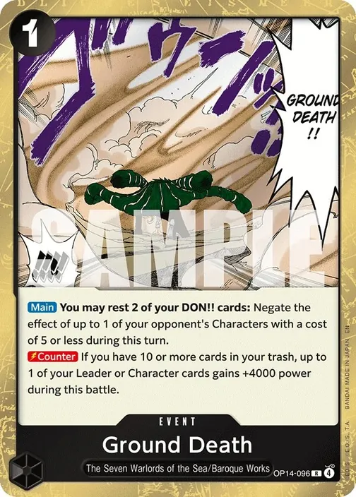 Carte One Piece anglaise OP14-096 Ground Death
