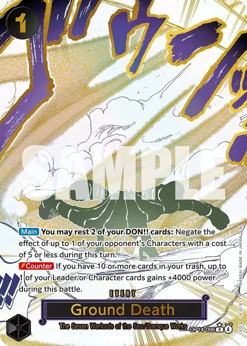 Carte One Piece anglaise OP14-096 Ground Death (version 2)