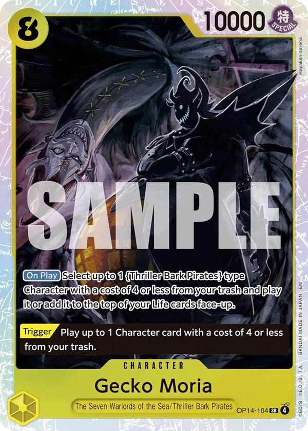 Carte One Piece anglaise Gecko Moria OP14-104 SR