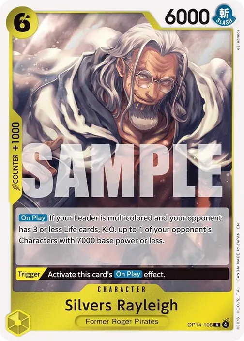 Carte One Piece anglaise OP14-108 Silvers Rayleigh