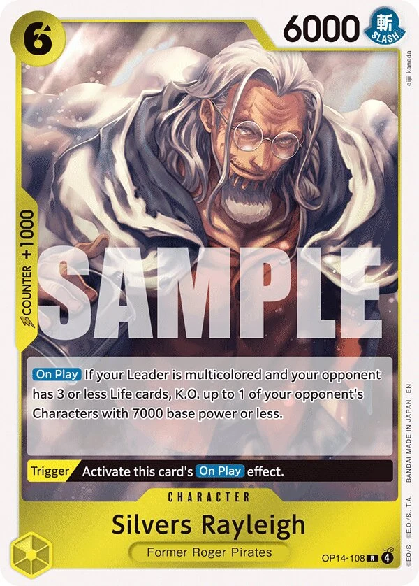 Carte One Piece anglaise Silvers Rayleigh OP14-108 R