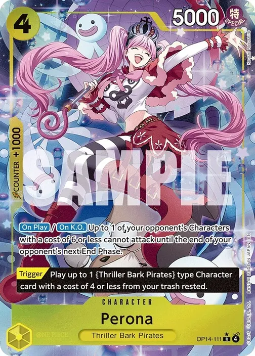 Carte One Piece anglaise OP14-111 Perona (version 2)