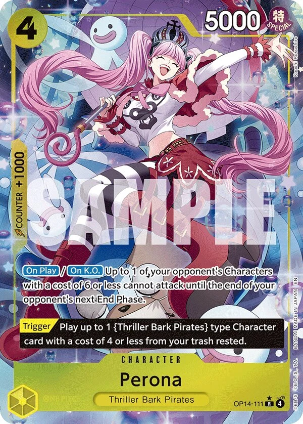Carte One Piece anglaise Perona OP14-111 R