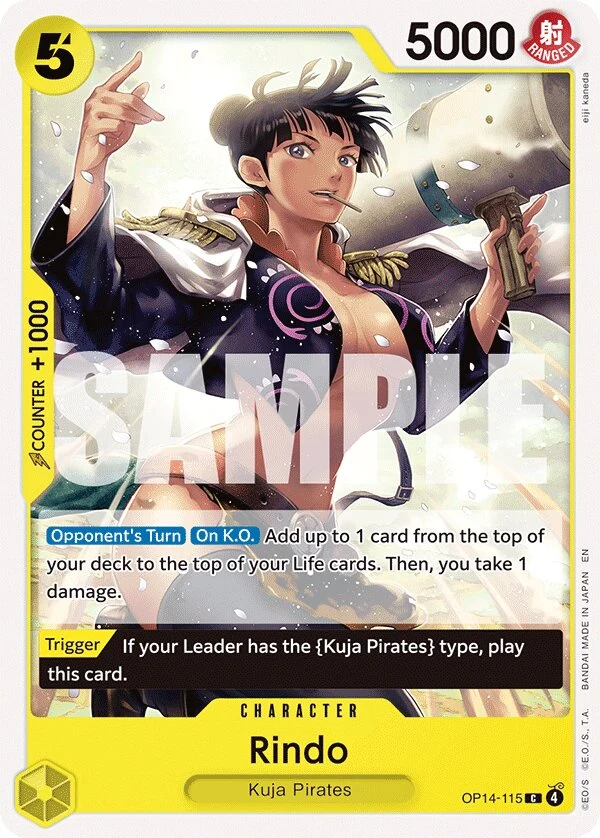 Carte One Piece anglaise Rindo OP14-115 C