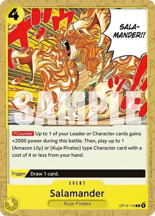 Carte One Piece anglaise OP14-116 Salamander