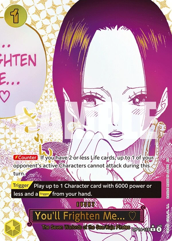 Carte One Piece anglaise You'll Frighten Me... ♡ OP14-118 R