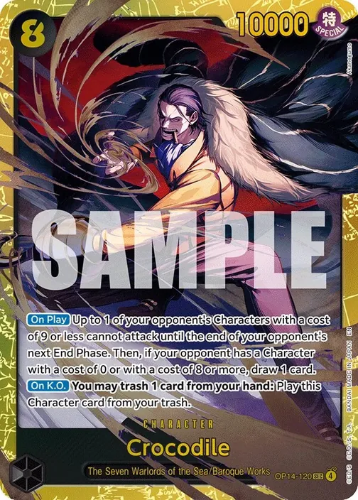 Carte One Piece anglaise OP14-120 Crocodile