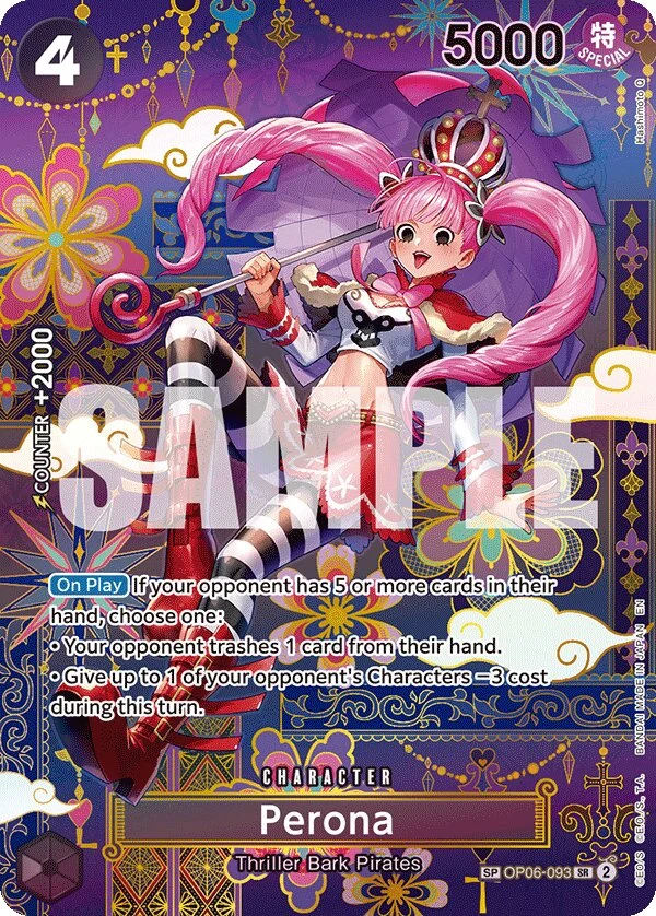 Carte One Piece anglaise Perona OP06-093 SP