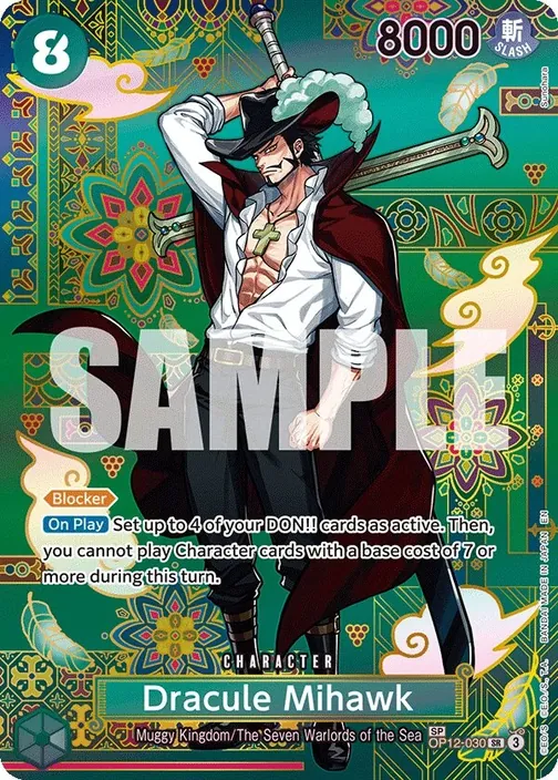 Carte One Piece anglaise OP12-030 Dracule Mihawk