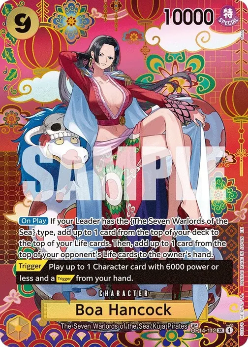 Carte One Piece anglaise OP14-112 Boa Hancock (version 3)
