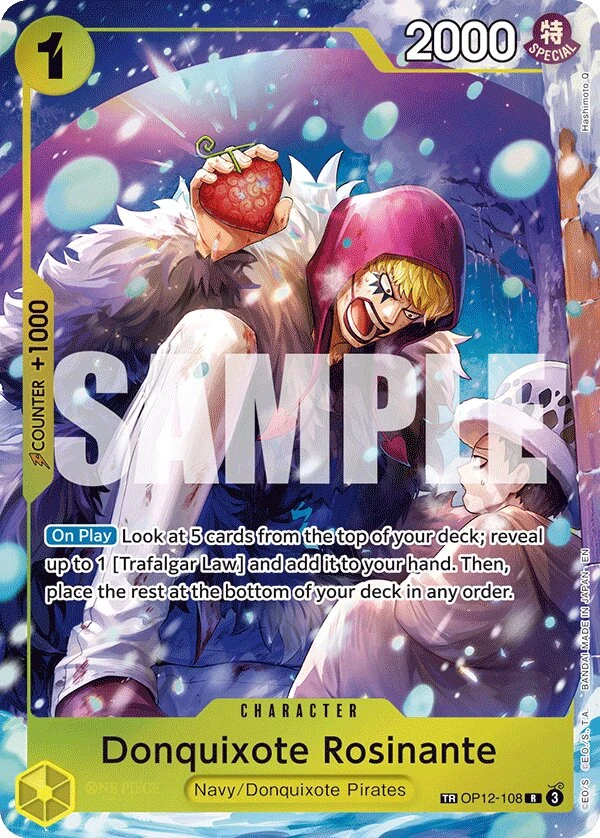 Carte One Piece anglaise Donquixote Rosinante OP12-108 TR