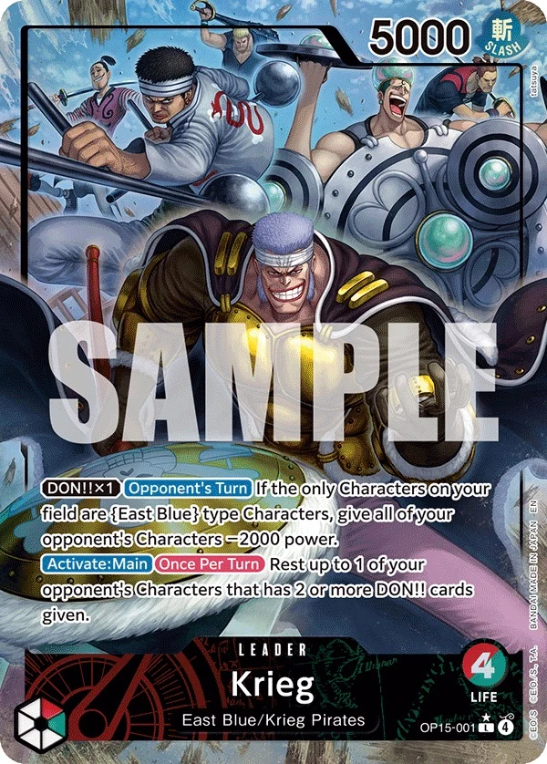 Carte One Piece anglaise Krieg OP15-001 L