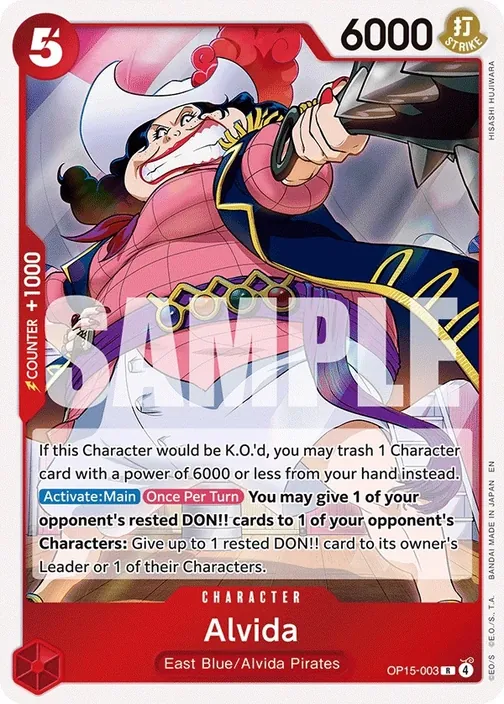 Carte One Piece anglaise OP15-003 Alvida