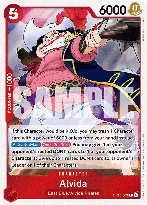 Carte One Piece anglaise Alvida OP15-003 R