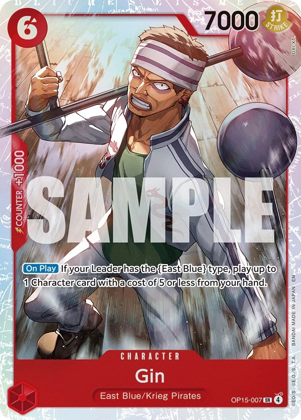 Carte One Piece anglaise Gin OP15-007 SR