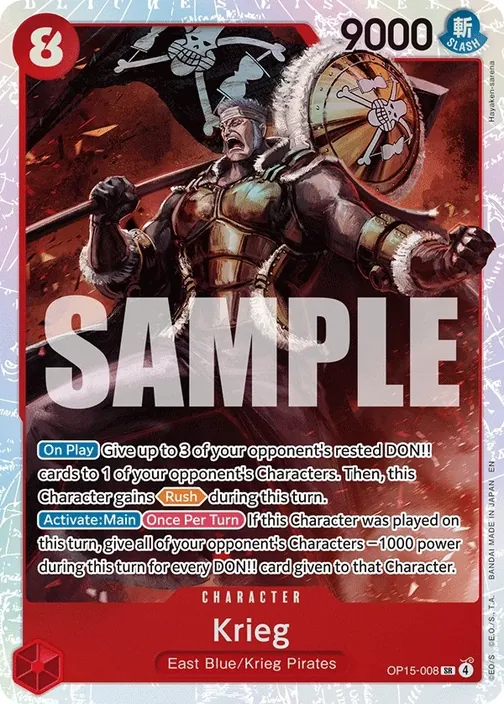 Carte One Piece anglaise OP15-008 Krieg
