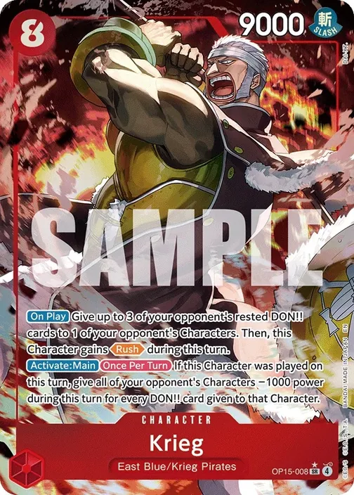 Carte One Piece anglaise OP15-008 Krieg (version 2)