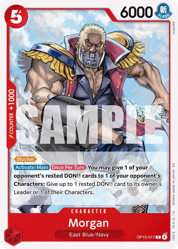Carte One Piece anglaise Morgan OP15-017 C
