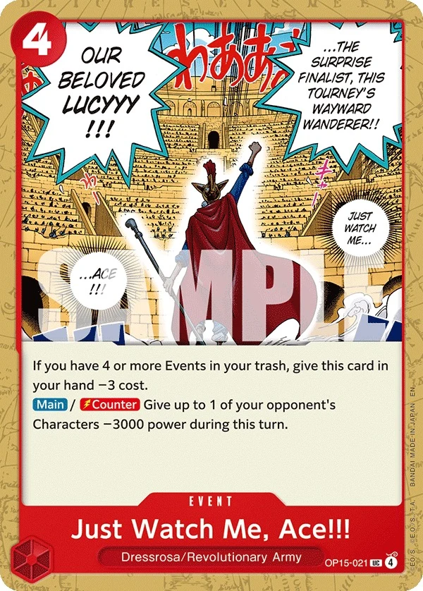 Carte One Piece anglaise Just Watch Me, Ace!!! OP15-021 UC