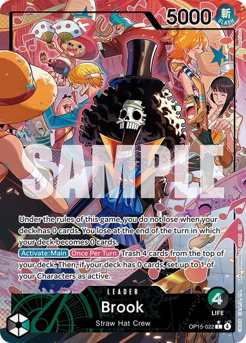Carte One Piece anglaise OP15-022 Brook (version 2)