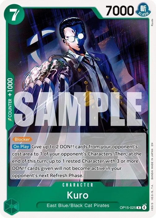 Carte One Piece anglaise OP15-025 Kuro