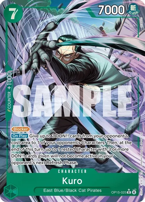 Carte One Piece anglaise OP15-025 Kuro (version 2)