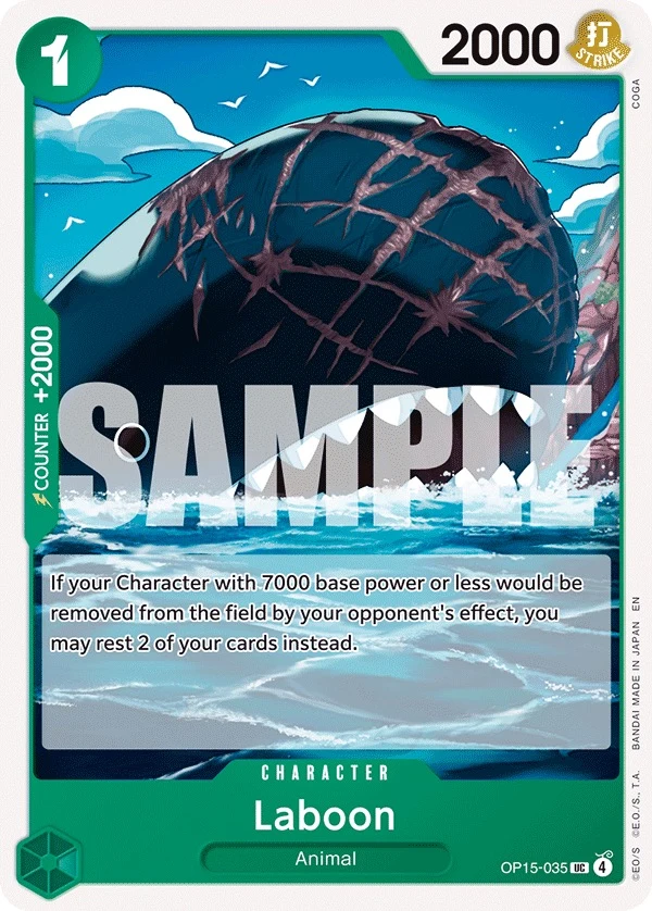 Carte One Piece anglaise Laboon OP15-035 UC