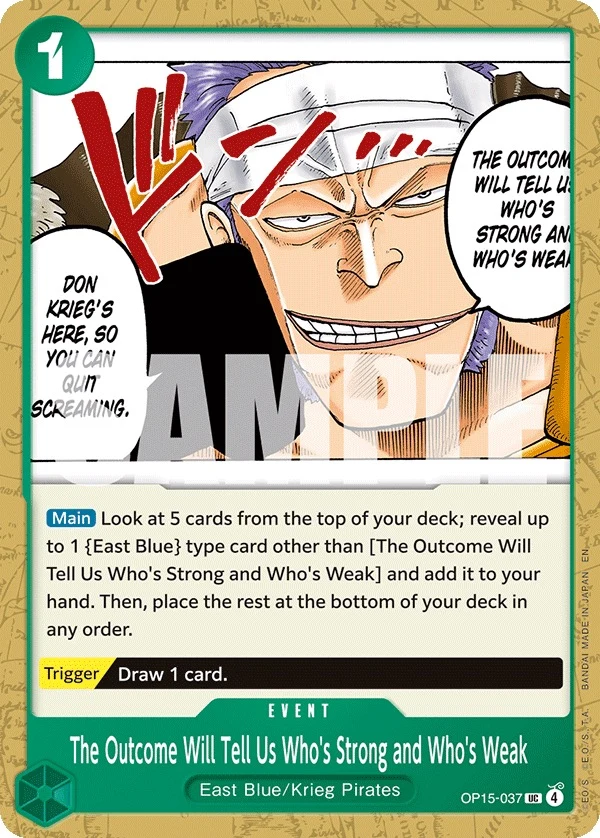 Carte One Piece anglaise The Outcome Will Tell Us Who's Strong and Who's Weak OP15-037 UC