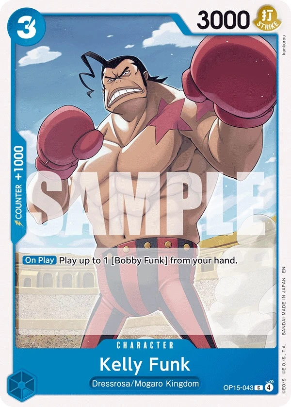 Carte One Piece anglaise Kelly Funk OP15-043 C