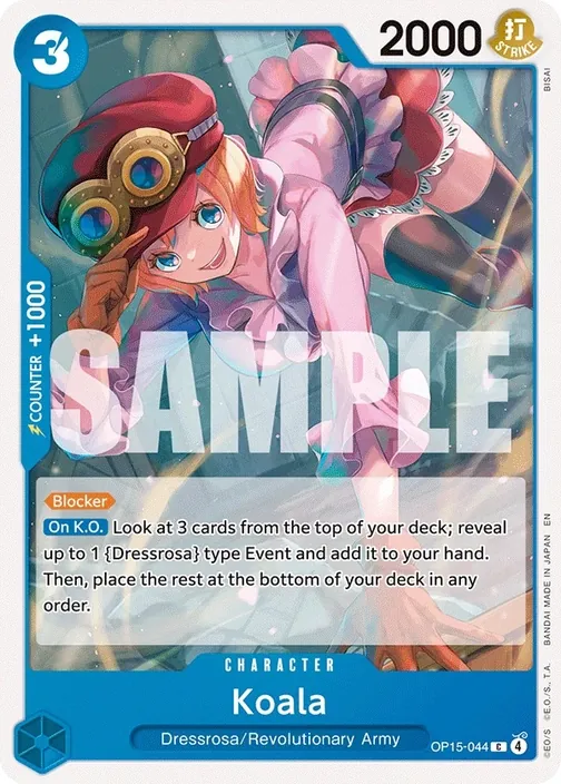 Carte One Piece anglaise OP15-044 Koala