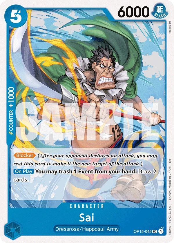 Carte One Piece anglaise Sai OP15-045 UC